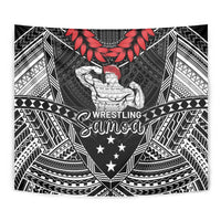 Samoa Wrestling Tapestry Samoan Wrestler Ulafala Style