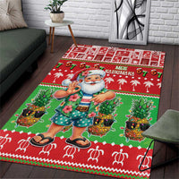 Mele Kalikimaka Hawaii Christmas Area Rug Funny Santa 67 Gen Alpha Slang - Polynesian Pride