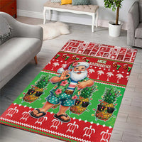 Mele Kalikimaka Hawaii Christmas Area Rug Funny Santa 67 Gen Alpha Slang - Polynesian Pride