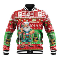 Mele Kalikimaka Hawaii Christmas Baseball Jacket Funny Santa 67 Gen Alpha Slang - Polynesian Pride