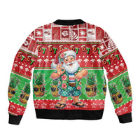 Mele Kalikimaka Hawaii Christmas Bomber Jacket Funny Santa 67 Gen Alpha Slang LT05 - Polynesian Pride