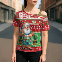 Mele Kalikimaka Hawaii Christmas Cross Shoulder Shirt Funny Santa 67 Gen Alpha Slang LT05 - Polynesian Pride