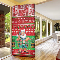 Mele Kalikimaka Hawaii Christmas Door Cover Funny Santa 67 Gen Alpha Slang - Polynesian Pride