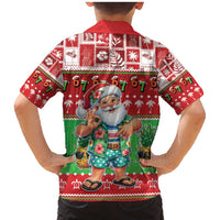 Mele Kalikimaka Hawaii Christmas Family Matching Mermaid Dress and Hawaiian Shirt Funny Santa 67 Gen Alpha Slang - Polynesian Pride