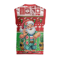 Mele Kalikimaka Hawaii Christmas Knitted V-Neck Vest Funny Santa 67 Gen Alpha Slang - Polynesian Pride