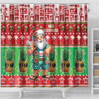 Mele Kalikimaka Hawaii Christmas Shower Curtain Funny Santa 67 Gen Alpha Slang - Polynesian Pride