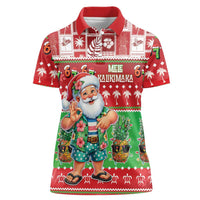 Mele Kalikimaka Hawaii Christmas Women Polo Shirt Funny Santa 67 Gen Alpha Slang LT05 Female Red - Polynesian Pride