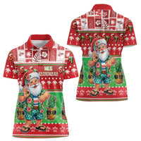 Mele Kalikimaka Hawaii Christmas Women Polo Shirt Funny Santa 67 Gen Alpha Slang LT05 - Polynesian Pride