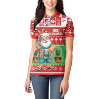 Mele Kalikimaka Hawaii Christmas Women Polo Shirt Funny Santa 67 Gen Alpha Slang LT05 - Polynesian Pride