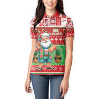 Mele Kalikimaka Hawaii Christmas Women Polo Shirt Funny Santa 67 Gen Alpha Slang - Polynesian Pride