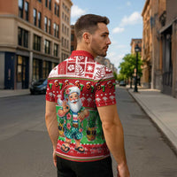 Mele Kalikimaka Hawaii Christmas Zipper Polo Shirt Funny Santa 67 Gen Alpha Slang LT05 - Polynesian Pride