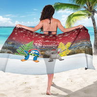 Christmas In July Sarong Funny Dabbing Dance Koala And Blue Penguins