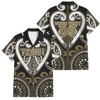 Custom Aotearoa Waikato Tainui Family Matching Off Shoulder Short Dress and Hawaiian Shirt Maori Tribal Pattern