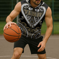 Custom Aotearoa Waikato Tainui Sleeveless Hoodie Maori Tribal Pattern