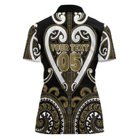 Custom Aotearoa Waikato Tainui Women Polo Shirt Maori Tribal Pattern