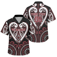 Custom Aotearoa Te Arawa Family Matching Off The Shoulder Long Sleeve Dress and Hawaiian Shirt Maori Tribal Pattern