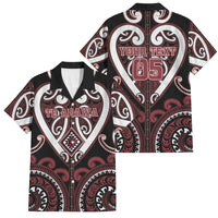 Custom Aotearoa Te Arawa Family Matching Off Shoulder Maxi Dress and Hawaiian Shirt Maori Tribal Pattern