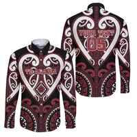 Custom Aotearoa Te Arawa Family Matching Off Shoulder Maxi Dress and Hawaiian Shirt Maori Tribal Pattern