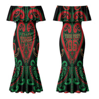 Custom Aotearoa Ngai Tuhoe Couples Matching Mermaid Dress and Hawaiian Shirt Maori Tribal Pattern