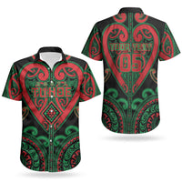 Custom Aotearoa Ngai Tuhoe Couples Matching Puletasi and Hawaiian Shirt Maori Tribal Pattern
