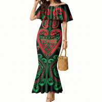 Custom Aotearoa Ngai Tuhoe Mermaid Dress Maori Tribal Pattern