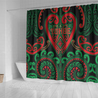 Aotearoa Ngai Tuhoe Shower Curtain Maori Tribal Pattern