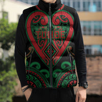 Custom Aotearoa Ngai Tuhoe Sleeveless Puffer Jacket Maori Tribal Pattern