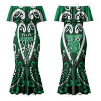 Custom Aotearoa Ngati Maniapoto Family Matching Mermaid Dress and Hawaiian Shirt Maori Tribal Pattern