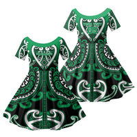 Custom Aotearoa Ngati Maniapoto Family Matching Off Shoulder Maxi Dress and Hawaiian Shirt Maori Tribal Pattern