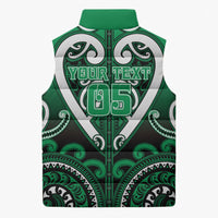 Custom Aotearoa Ngati Maniapoto Sleeveless Puffer Jacket Maori Tribal Pattern