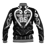 Custom Aotearoa Ngati Raukawa Baseball Jacket Maori Tribal Pattern