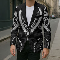 Custom Aotearoa Ngati Raukawa Blazer Maori Tribal Pattern