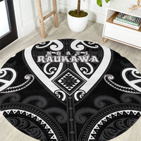 Aotearoa Ngati Raukawa Round Carpet Maori Tribal Pattern