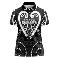 Custom Aotearoa Ngati Raukawa Women Polo Shirt Maori Tribal Pattern