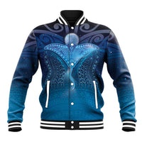 Polynesia Manta Ray Baseball Jacket Let's The Sea Set You Free - Polynesian Pride