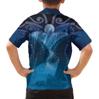 Polynesia Manta Ray Family Matching Puletasi and Hawaiian Shirt Let's The Sea Set You Free LT05 - Polynesian Pride