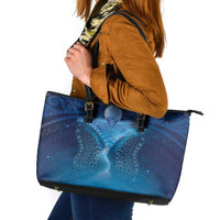 Polynesia Manta Ray Leather Tote Bag Let's The Sea Set You Free - Polynesian Pride