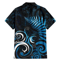 New Zealand Sea Week Family Matching Long Sleeve Bodycon Dress and Hawaiian Shirt Maori Wave Pattern Ocean Blue LT05 - Polynesian Pride