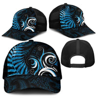 New Zealand Sea Week Mesh Trucker Cap Maori Wave Pattern Ocean Blue LT05 - Polynesian Pride