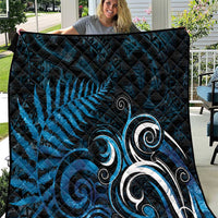 New Zealand Sea Week Quilt Maori Wave Pattern Ocean Blue LT05 Blue - Polynesian Pride