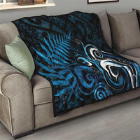 New Zealand Sea Week Quilt Maori Wave Pattern Ocean Blue LT05 - Polynesian Pride