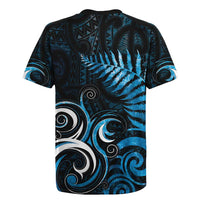 New Zealand Sea Week Rugby Jersey Maori Wave Pattern Ocean Blue LT05 - Polynesian Pride