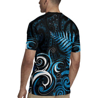 New Zealand Sea Week Rugby Jersey Maori Wave Pattern Ocean Blue LT05 - Polynesian Pride