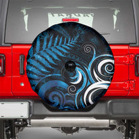 New Zealand Sea Week Spare Tire Cover Maori Wave Pattern Ocean Blue