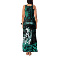 Personalised New Zealand Waka Racing Family Matching Tank Maxi Dress and Hawaiian Shirt Maori Warriors LT05 - Polynesian Pride