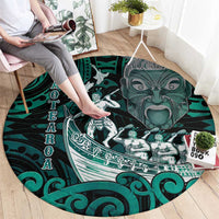 New Zealand Waka Racing Round Carpet Maori Warriors LT05 - Polynesian Pride