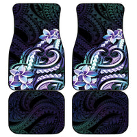 Polynesian Art Tattoo Car Mats Plumeria Flowers Turquoise Gradient