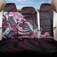 Polynesian Art Tattoo Back Car Seat Cover Plumeria Flowers Pink Gradient