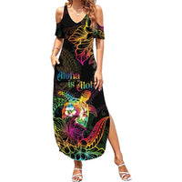 Hawaii Pride Summer Maxi Dress Aloha Is Aloha LT05 Women Colorful - Polynesian Pride