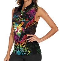 Hawaii Pride Women Sleeveless Polo Shirt Aloha Is Aloha